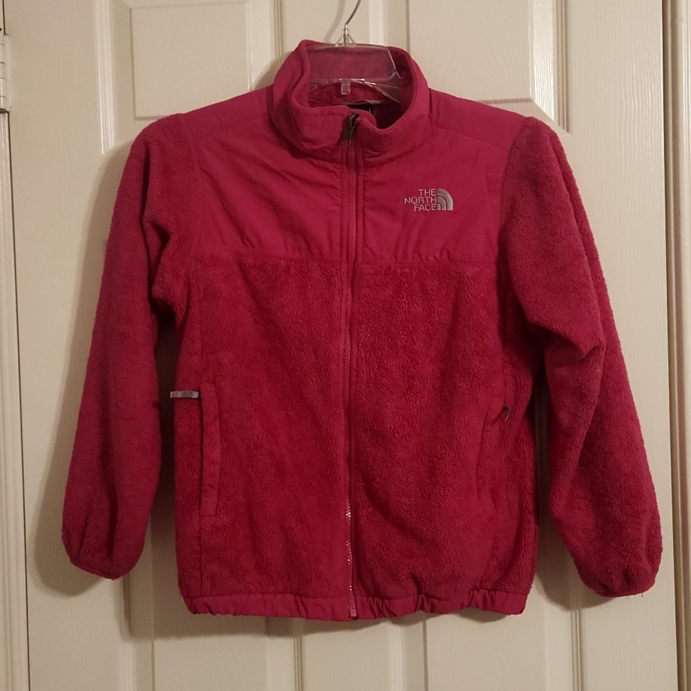 The North Face Girl's Denali Pink Fleece Jacket, 14/16
